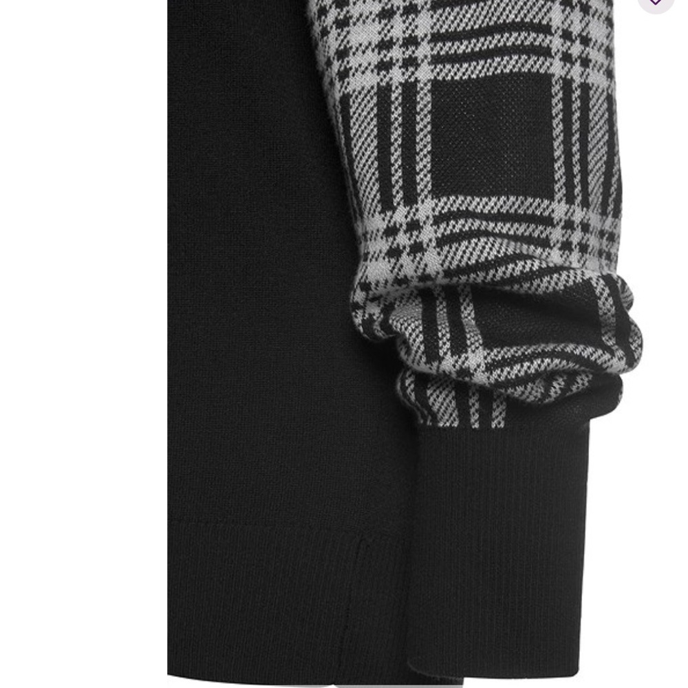 Long Plaid Sleeve Sweater brand new size 8-10 - Picture 4 of 6